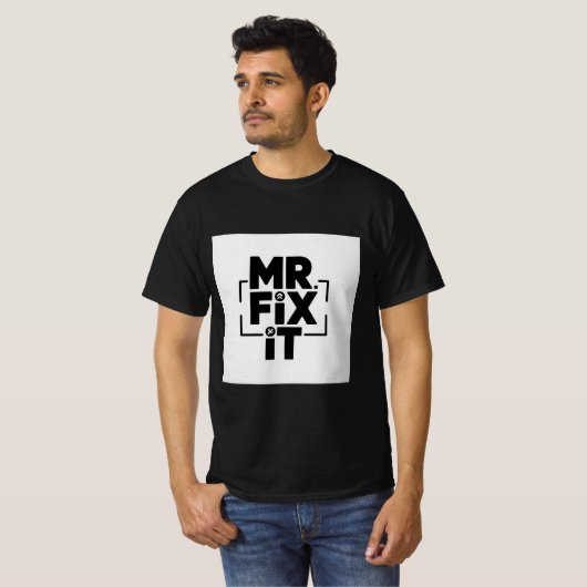 Moderne Mr. Fix It Logo T-shirt (Voorkant volledig)
