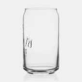 Moderne Mr. mevrouw naam datum & ringen ontwerp, t Blikvorm Glas (Links)