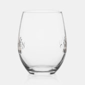 Moderne Mr & Mrs Classic White Trouwjurk Wijnglas Zonder Voet (Links)