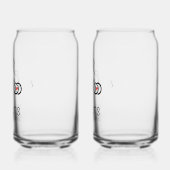 Moderne Mr. Mrs. Naam Datum & Ringen Ontwerp, Huwe Blikvorm Glas (Links)