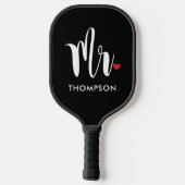 Moderne Mr Script Trouw Hart Pickleball Paddle (Achterkant)