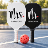 Moderne Mrs Script Trouw Hart Pickleball Paddle