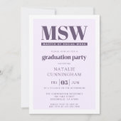 Moderne MSW Master in de Sociale Werk Afstuderen Kaart (Voorkant)