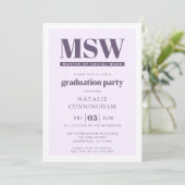 Moderne MSW Master in de Sociale Werk Afstuderen Kaart (Staand voorkant)