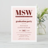 Moderne MSW Master Sociaal Werk Afstuderen Kaart (Staand voorkant)