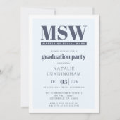 Moderne MSW Master Sociaal Werk Afstuderen Kaart (Voorkant)