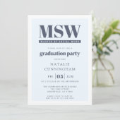 Moderne MSW Master Sociaal Werk Afstuderen Kaart (Staand voorkant)