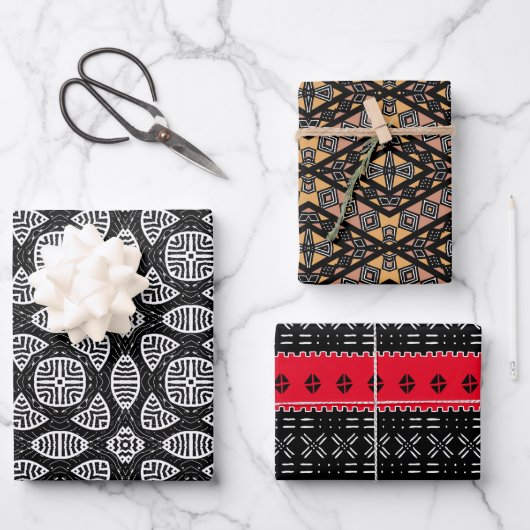 Moderne Mudcloth Collectie 2 Inpakpapier Vel (Voorkant)