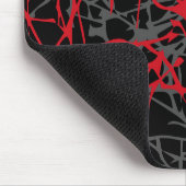 Moderne muismat, abstract, zwart, rood, grijs muismat (Hoek)