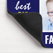 Moderne Muismat voor fotocollage 'Best Dad Ever' (Hoek)