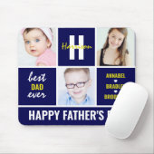 Moderne Muismat voor fotocollage 'Best Dad Ever' (Met muis)