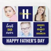 Moderne Muismat voor fotocollage 'Best Dad Ever' (Voorkant)