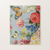 moderne  multi-botanische bloemen legpuzzel (Verticaal)