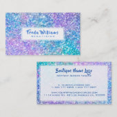 Moderne Multi Color Faux Glitter & Sparkles Visitekaartje (Voorkant / Achterkant)