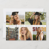 Moderne Multi Foto Afstudeer Collage Klas van 2026 Bedankkaart (Voorkant)