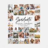 moderne multi-foto afstuderen stijlvolle klasse va fleece deken (Voorkant)