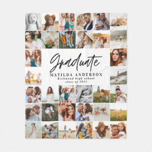 moderne multi-foto afstuderen stijlvolle klasse va fleece deken