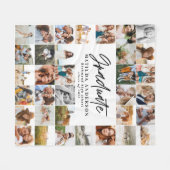 moderne multi-foto afstuderen stijlvolle klasse va fleece deken (Voorkant (Horizontaal))