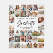 moderne multi-foto afstuderen stijlvolle klasse va fleece deken (Voorkant)