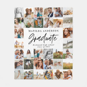 moderne multi-foto afstuderen stijlvolle klasse va fleece deken