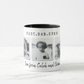 Moderne multi-foto beste vaders dag Kerstmis Mok (Midden)