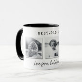 Moderne multi-foto beste vaders dag Kerstmis Mok (Voorkant links)