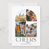 Moderne multi foto blauwe kerst 4 foto (Voorkant)