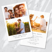 Moderne multi foto bruiloft save the date