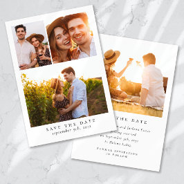 Moderne multi foto bruiloft save the date