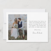 Moderne Multi Foto Collage Bruiloft Bedankkaart (Achterkant)