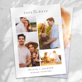 Moderne Multi Foto Collage Bruiloft Save The Date