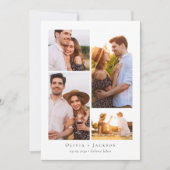 Moderne Multi Foto Collage Bruiloft Save The Date (Voorkant)