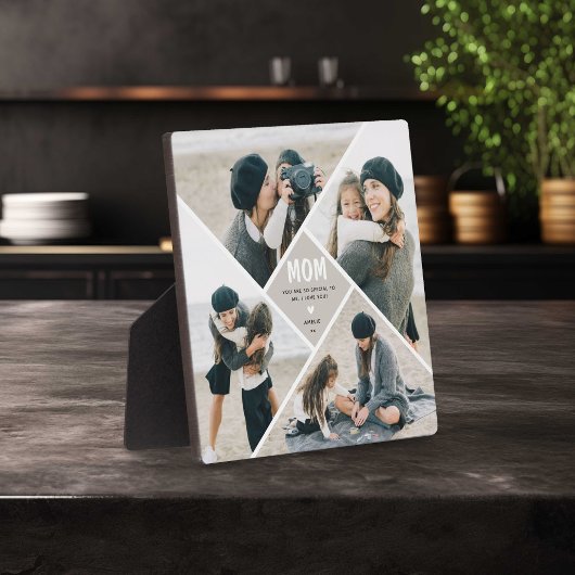 Moderne multi-foto collage MOEDER cadeau Fotoplaat