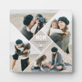 Moderne multi-foto collage MOEDER cadeau Fotoplaat (Voorkant)