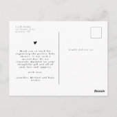 Moderne multi-foto collage nieuwe baby bedankt kaa briefkaart (Achterkant)