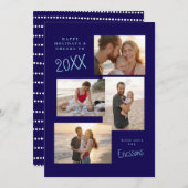 Moderne Multi-Foto Collagekaart Feestdagenkaart (Voorkant / Achterkant)