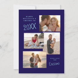 Moderne Multi-Foto Collagekaart Feestdagenkaart