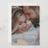 Moderne multi foto elegante bruiloft kaart (Achterkant)