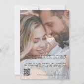 Moderne multi foto elegante bruiloft save the date (Achterkant)