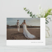 Moderne Multi Foto Elopement & Huwelijksreceptie Kaart (Staand voorkant)