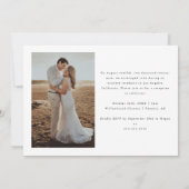 Moderne Multi Foto Elopement & Huwelijksreceptie Kaart (Achterkant)