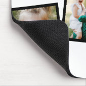 Moderne multi foto familie home decor zwart wit muismat (Hoek)