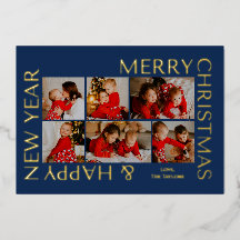 Moderne multi-foto familie kerst collage