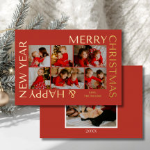 Moderne multi-foto familie kerst collage