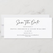 Moderne Multi-Foto Filmstrip Huwelijk Save The Dat Date (Achterkant)
