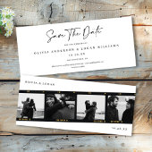 Moderne Multi-Foto Filmstrip Huwelijk Save The Dat Date