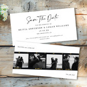 Moderne Multi-Foto Filmstrip Huwelijk Save The Dat Date