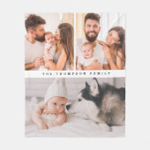 Moderne Multi Foto Gepersonaliseerde Eenvoudige Th Fleece Deken (Voorkant)