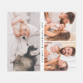 Moderne Multi Foto Gepersonaliseerde Eenvoudige Th Fleece Deken (Voorkant (Horizontaal))
