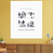 Moderne multi-foto gift elegant zwart wit canvas afdruk (Insitu (Woonkamer))
